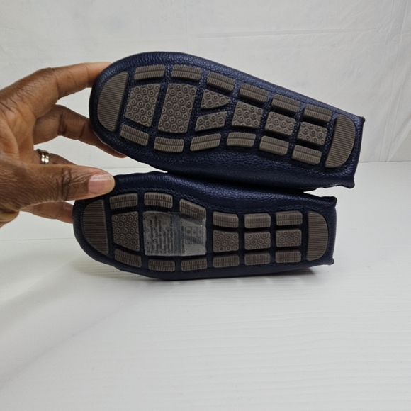 Janie And Jack Boy Connor Navy Leather New Driving Shoes Dress Kid Size 10 - Picture 11 of 15